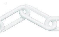 White Plastic Chain 6mm - Per Metre