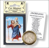 Car Plaque/Prayer Leaflet/Christopher   (72414)