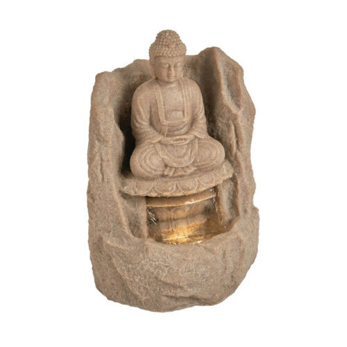 Led Buddha Water Feature 45cm Slate