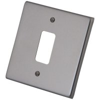Gunmetal Grey 1 Gang Grid Plate 6104-350