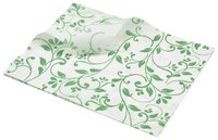 Greaseproof Paper Green Floral Print 25 x 20cm pack of 1000