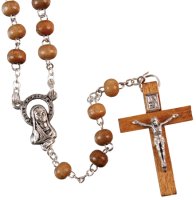 Loose Chained Rosary/Olive Wood   (L/62532)