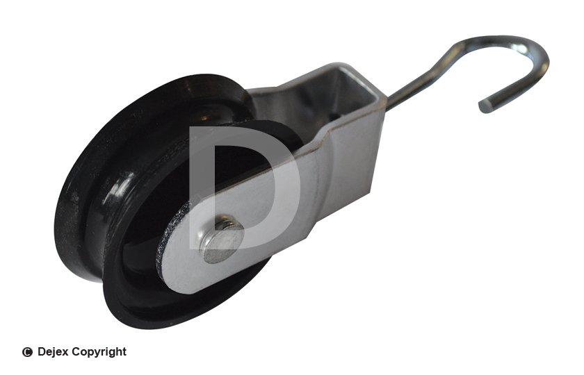 1"BLACK PULLEY C/W EYEBOLT