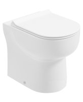 VIA RIMLESS COMFORT HEIGHT BACK TO WALL WC &  SEQUENCE SLIM SOFT CLOSE SEAT