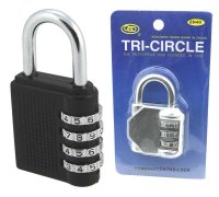 4-Digit ZB Series Combi. Padlock - Black/Silver 40mm