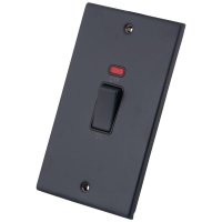 Granite Blue 2 Gang 45A Cooker Switch Neon 6103-202