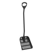 Vikan Ergonomic Shovel with Drain Holes 1310mm, Black