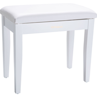 ROLAND RPB-100-WH - Satin White Piano Bench with Storage Compartment and Vinyl Seat