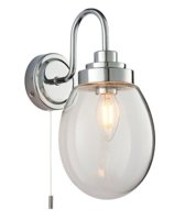 HAMPTON WALL LIGHT WITH 4W CLEAR GLASS IP44 (bulb not included)
