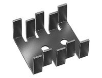 Heatsinks for Transistors in Plastic Case Aluminium Black Anodised  13mm high SOT 32, TO 220