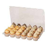 CPCU24 - Pack of 3 Plastic Cupcake Containers (24 cavities) 