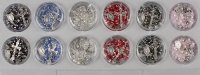 Display of 12 Assorted Glass Rosaries   (63380)