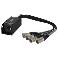 LEDJ EtherCON to DMX Multicore Adaptor with 4 x 3 Pin Male XLR Tails