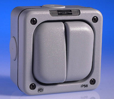 10A 2GANG OUTDOOR SWITCH IP56