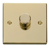 Click Deco Victorian Polished Brass 1 Gang  2 Way Dimmer  | LV0101.0178