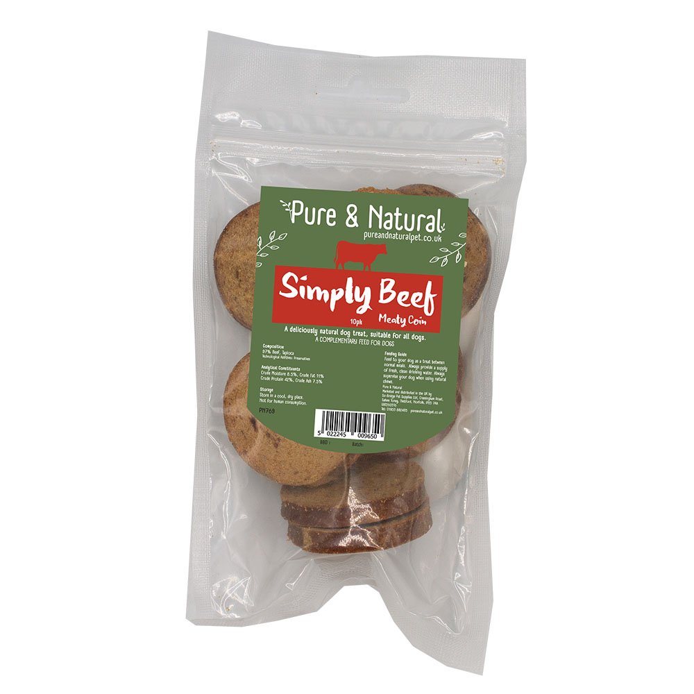 Pure & Natural 10 Simply Meaty Coins Beef - SINGLE