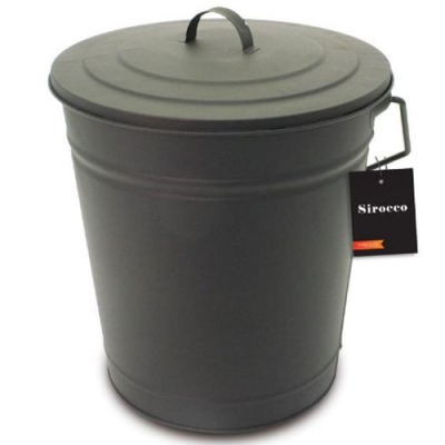 Sirocco Metal Coal Bucket Tub with Lid