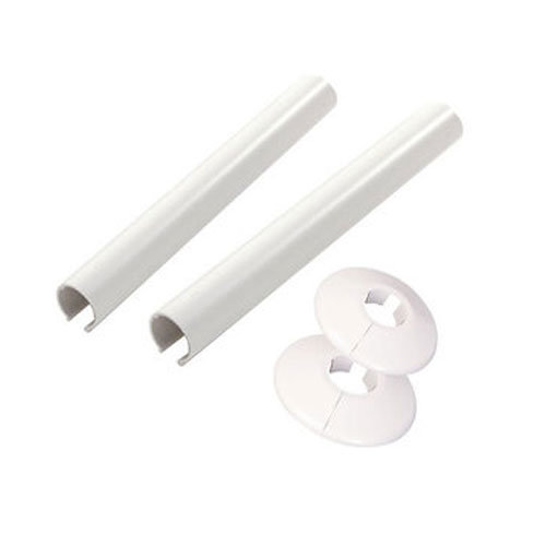 1/2" White Radiator Pipe Covers (Each) Tadhg O Connor Ltd.