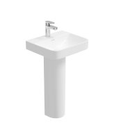 HORIZON 45CM 1TH SQUARE BASIN & FULL PEDESTAL