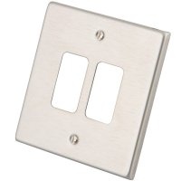 Stainless Steel 2 Gang Grid Plate 6030-351