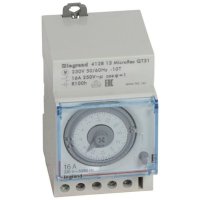 Legrand 24Hr 3 Mod Dinrail Analogue Timeclock With Reserve 41281
