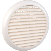 100mm Circular Duct Fixed Louvre Vent White