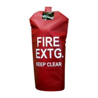 Fire Extinguisher Cover w/Window, 10-20 lb. CO2 (32" x 16")