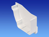 Wavin White Stormline Gutter Stopend - Internal LH 8T840 T9840W XD