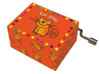Music box, Happy Birthday, For you, with cat