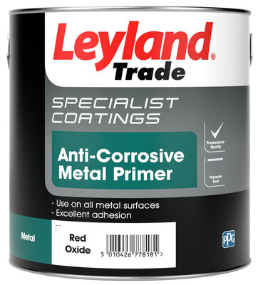 Leyland Trade Master Anti Corrosive Metal Primer Paint Red 2.5L