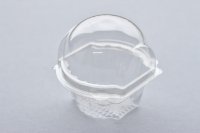 Single Cupcake Tray With Hinged Lid - Clear