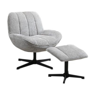 Olivia Swivel Chair - Grey