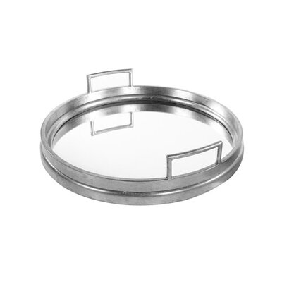 Tara Amelia Mirror Round Tray - Silver