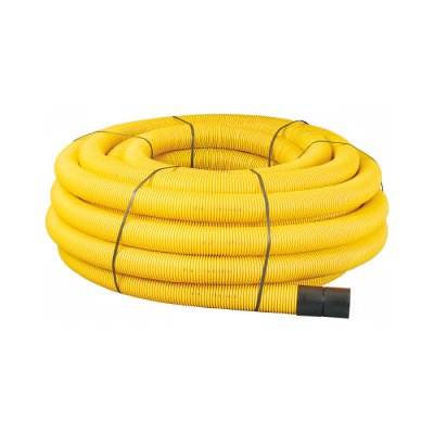 Twinwall Coiled Ducting 50/63mm 50m Coil - Yellow
