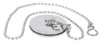 Tucker French Bath Plug 18" Ball Chain Chrome