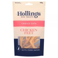 Hollings 100% Natural Chicken Feet 100g x 8