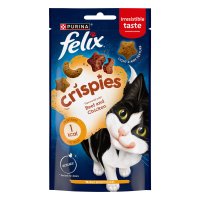 Felix 12621294 Cat Crispies Beef and Chicken Treats 8x45gm