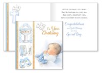Card/Baby Boy Christening  (26003)
