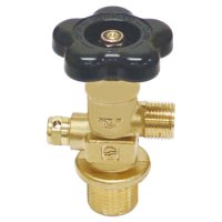 1-1/8" Commercial CO2 Valve, Straight Thread, 3000 psi Burst Disc Pressure