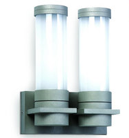 ONE Light Grey Twin Surface Wall Light with Opaque Glass E27