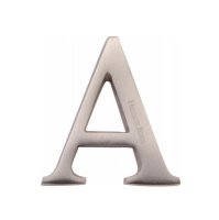 C1565-2-A-SN - Heritage Brass Alphabet A Pin Fix 51mm (2") Satin Nickel Finish