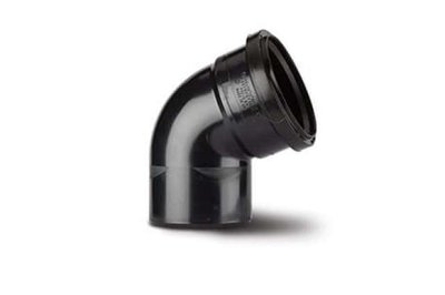 Polypipe SB411 110MM 112.5° Bend-S&S Black