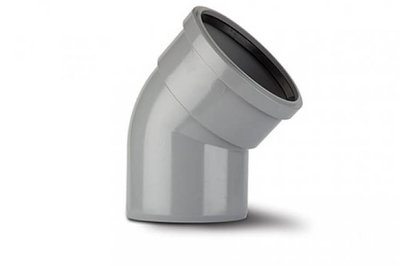 Polypipe 110mm SB412 135 Degree Bend Grey Socket and Spigot