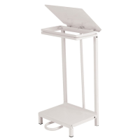 92 L Frame Sack Holders Pedal Operated, White