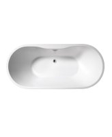 ANDREA FREESTANDING BATH INC WASTE AND OVERFLOW 1555X745MM COLOURED
