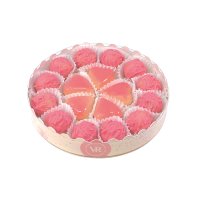 Round gift box of M de Ch truffles & caramel hearts - 12x225g
