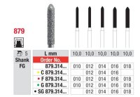 Edenta Diamond Bur FG Cylindrical Torpedo 012 - Pack of 5 