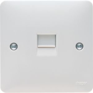 Hager Sollysta RJ11 Telephone Point White WMRJ11
