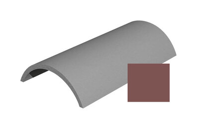 Segmental Ridge Roof Tile Dark Red