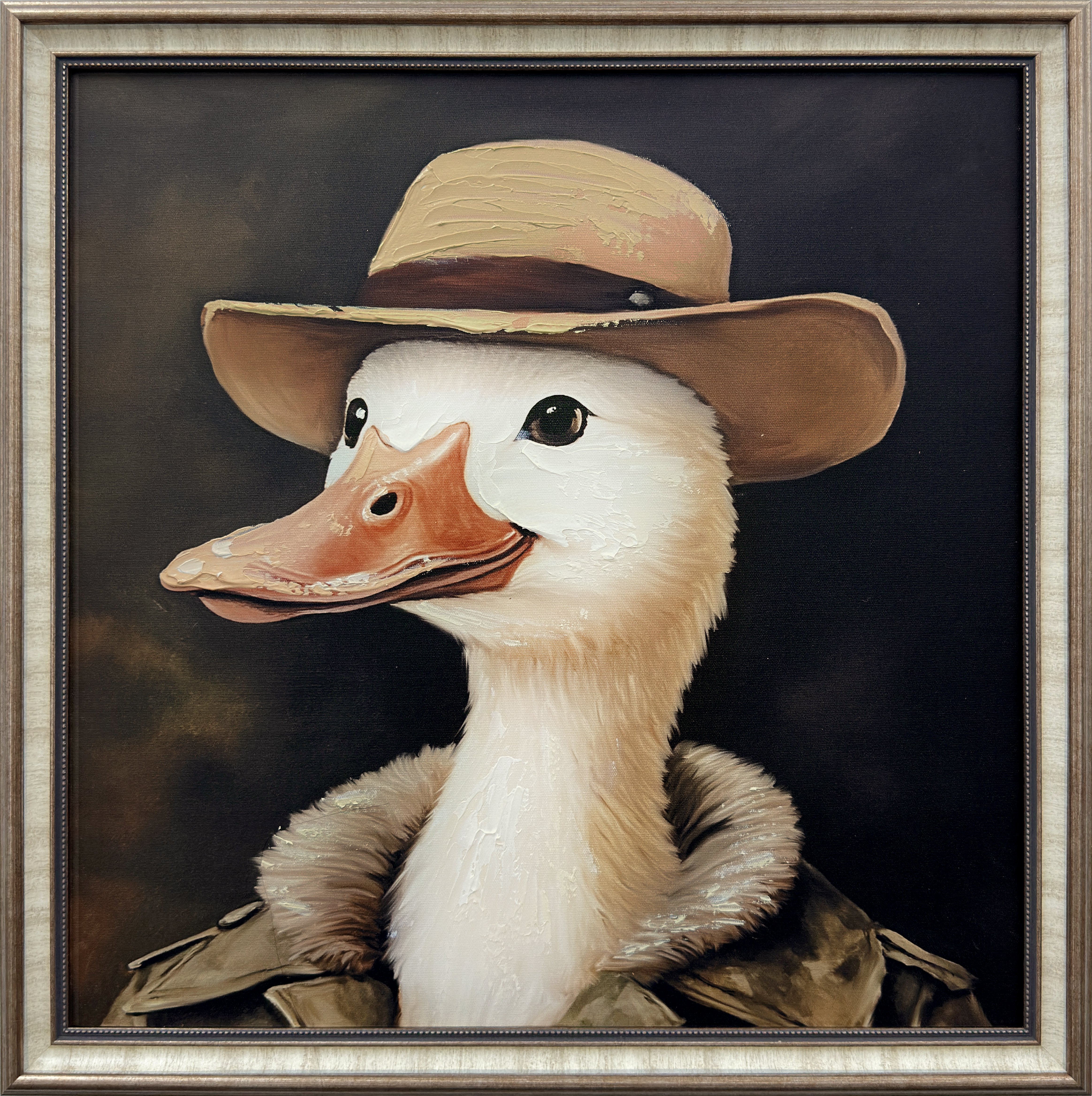 Hand Painted Picture Distinguished Duck 50x50cm